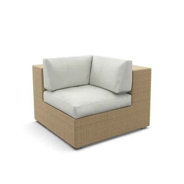 Dedon Lounge Corner Module | Fiber: Bleach