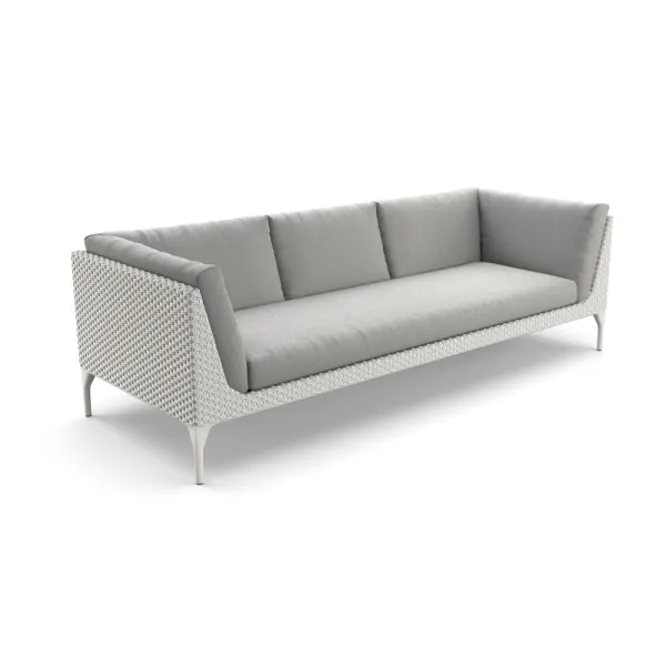 Woven Fiber Mystique Dusk | Frame Powder-Coated Aluminum Lipari | Cushions (Included Seat and Back Shown)