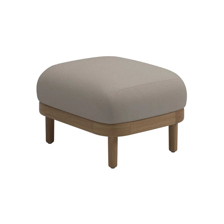 Dune Ottoman With Dot Oyster Cushion Fabric (to match fabric combination #2)