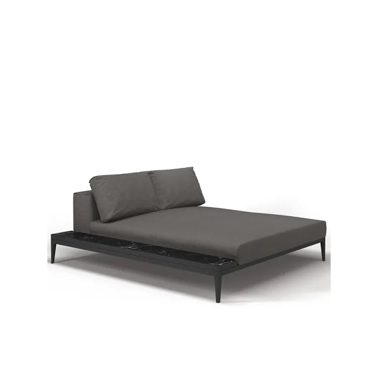 Grid Left Right Chill Chaise Unit With Nero Table Top