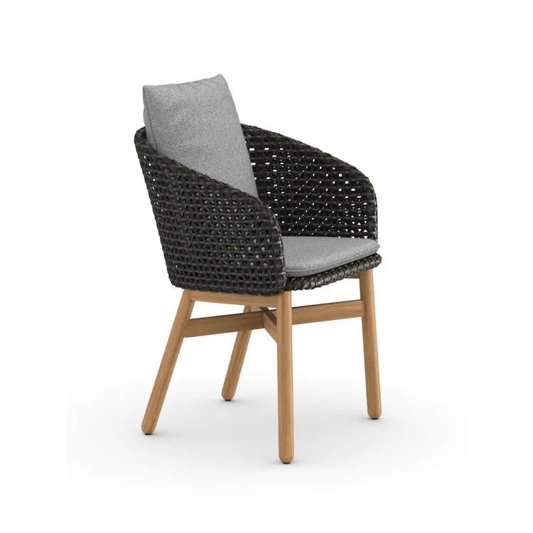 Woven Wicker DEDON Fiber Arabica | Teak Base | | Cushions (Included Seat and Optional Back Shown) NATURA Ash