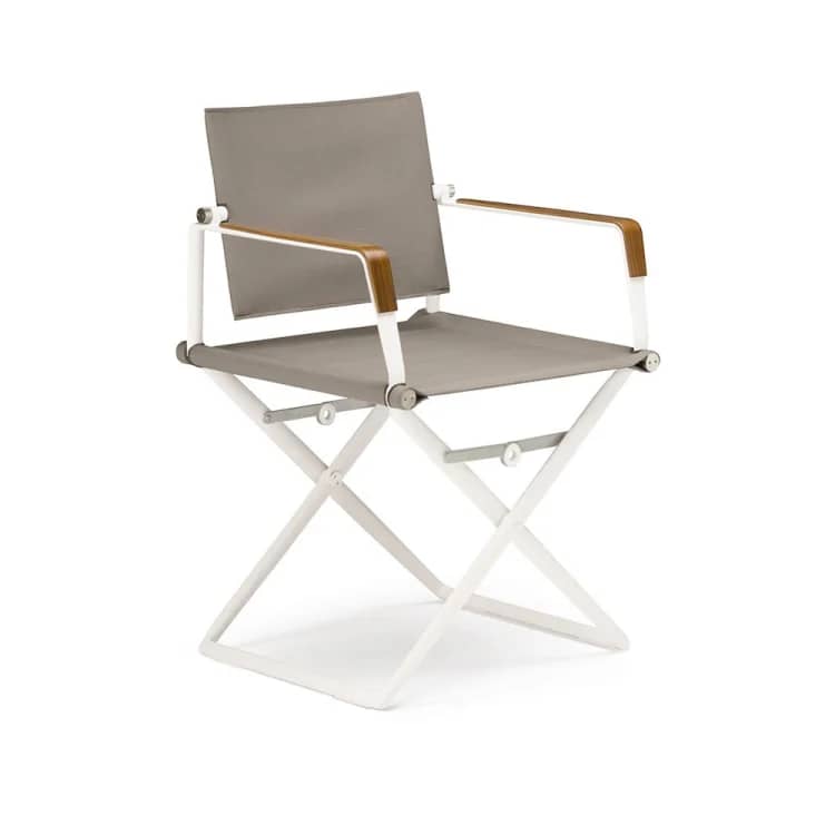 Frame Powder-Coated Aluminum Lipari | Teak Armrests | Sling Sail Dove