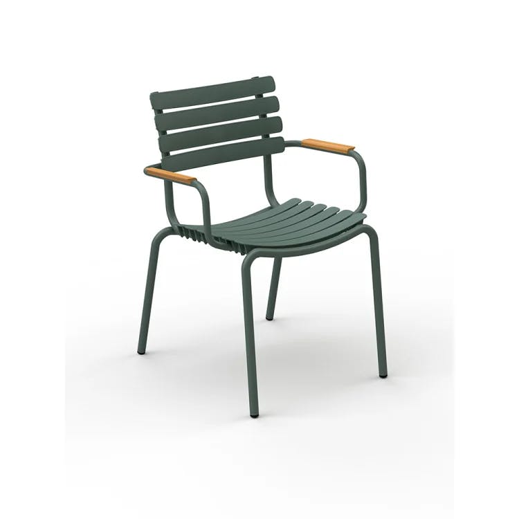Olive Green with Bamboo Armrests