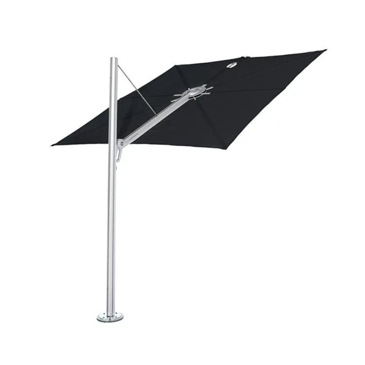 Umbrosa Spectra 9'10" Cantilever Umbrella | Straight 90° | Pole: Aluminum, Anodized | Canvas: Sunbrella Canvas, Black