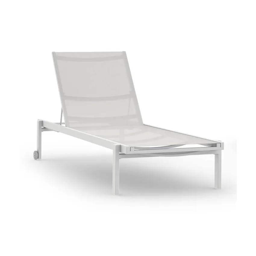 MAMAGREEN Allux Stackable Lounger | Frame: Powder-Coated Aluminum, White
