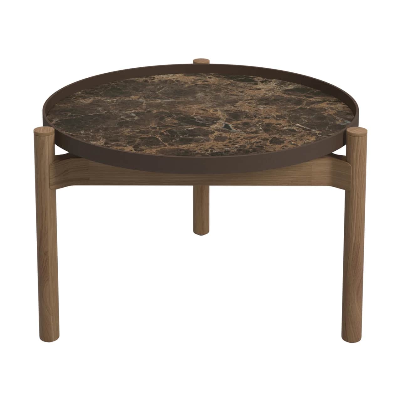 Gloster Sepal Side Table | Emperor Top | Teak Frame