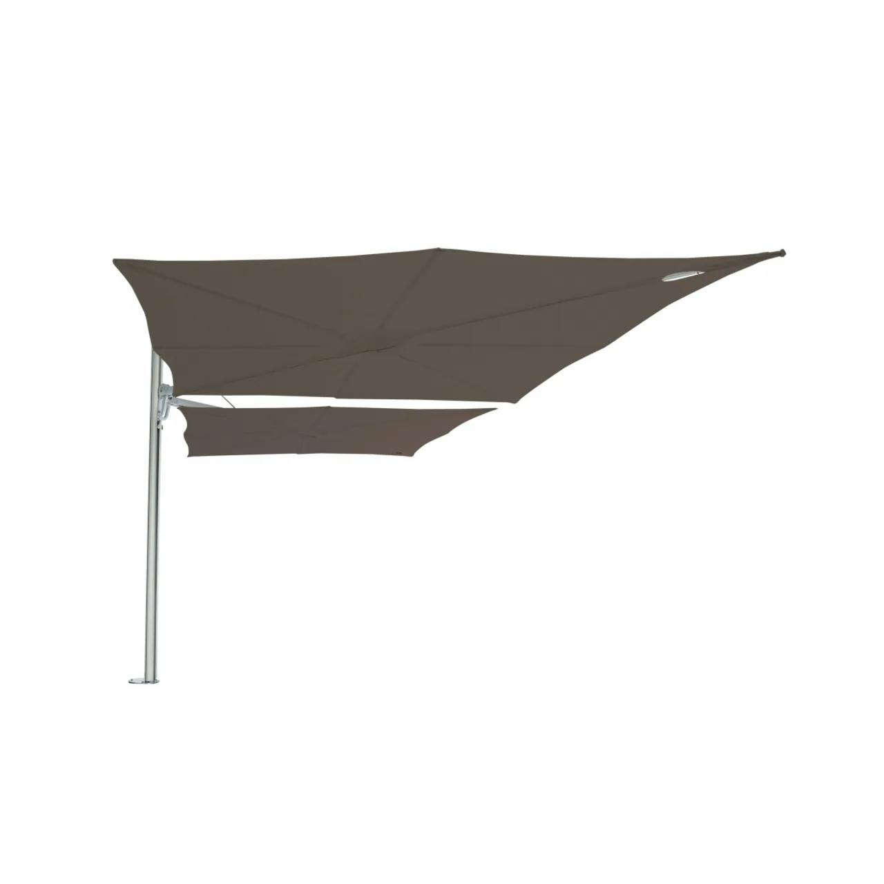 Umbrosa Duo Spectra 8'2" Square 90° Straight Dual Canopy Umbrella | Taupe Solidum Canopy Fabric