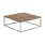 Gloster Maya 30" Square Teak Coffee Table | White Frame | Teak Top