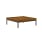 Houe Level Lounge 32" Square Coffee Table | Gray Aluminum Frame | Natural Bamboo Top