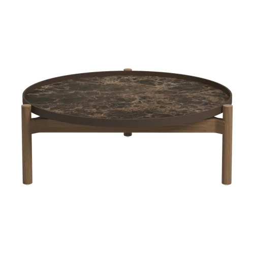 Gloster Sepal Side Table | Emperor Top | Teak Frame