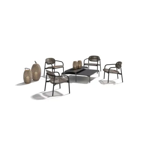 DEDON ROII Lounge Chairs | IZON Coffee Tables | DALA Lanterns