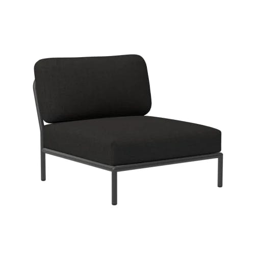 Houe Level Lounge Chair | Gray Aluminum Frame | Sooty Grey Natte Cushion Fabric