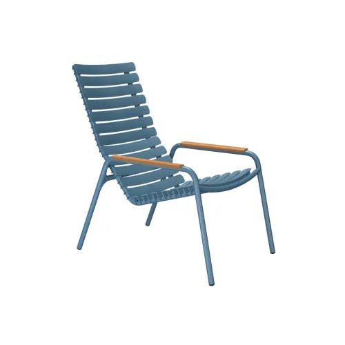 Houe ReCLIPS Lounge Chair | Sky Blue Lamellas with Bamboo Armrests