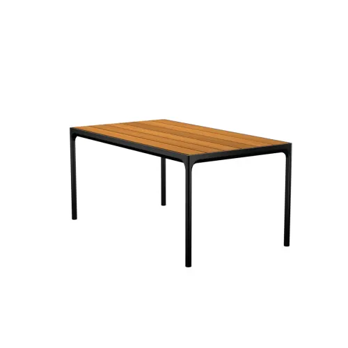 Houe Four 63" Dining Table | Black Aluminum Frame | Bamboo Tabletop