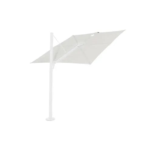 Umbrosa Spectra 9'10" Cantilever Umbrella | Straight 90° | Pole: Aluminum, Powder-Coated White | Canvas: Solidum, Canvas