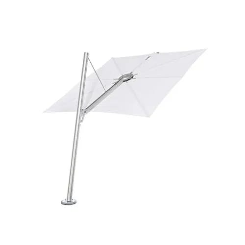 Umbrosa Spectra 9'10" Cantilever Umbrella | Forward 80° | Pole: Aluminum, Anodized | Canvas: Solidum, Natural