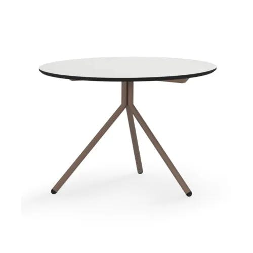 MAMAGREEN Bono Low Table | Frame: Aluminum, Neo Copper | Tabletop: Alpes White