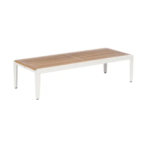 Barlow Tyrie Aura 63" X 26" Coffee Table - Heavy | Arctic White Aluminum Frame