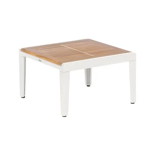 Barlow Tyrie Aura 26" X 26" Occasional Low Table - Heavy | Arctic White Aluminum Frame