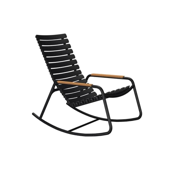 Houe ReCLIPS Dining Chair | Black Lamellas with Bamboo Armrests
