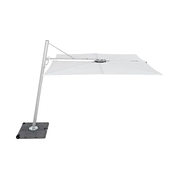 Umbrosa Spectra 9'10" Cantilever Umbrella | Forward 80° | Natural Canvas Canopy