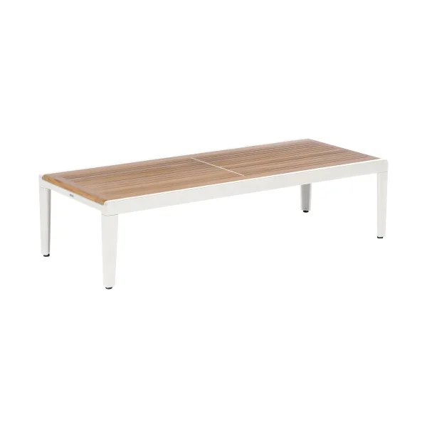 Barlow Tyrie Aura 63" X 26" Coffee Table - Heavy | Arctic White Aluminum Frame