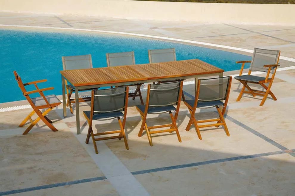 Horizon Carver and Side Chairs | Equinox Extending Dining Table