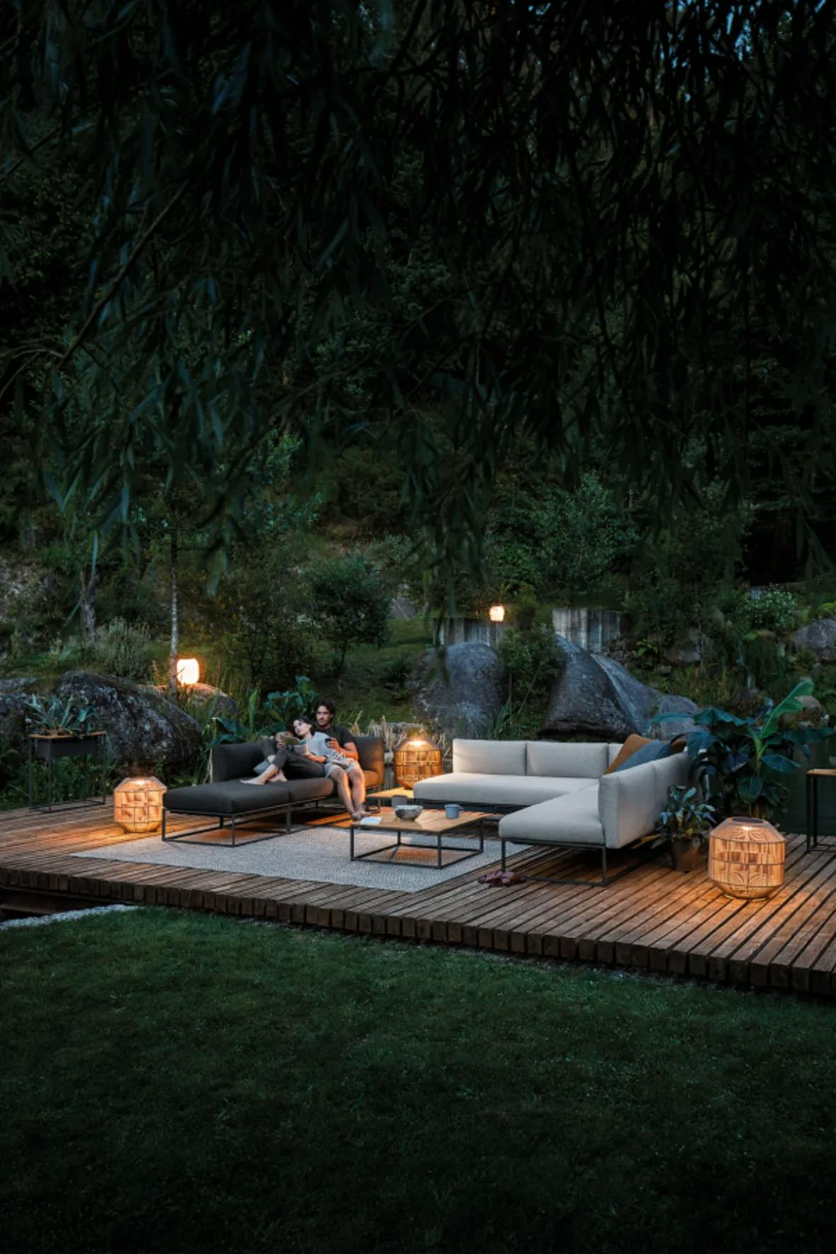 Maya Outdoor Modular Lounge Collection | Ambient Nest Lantern