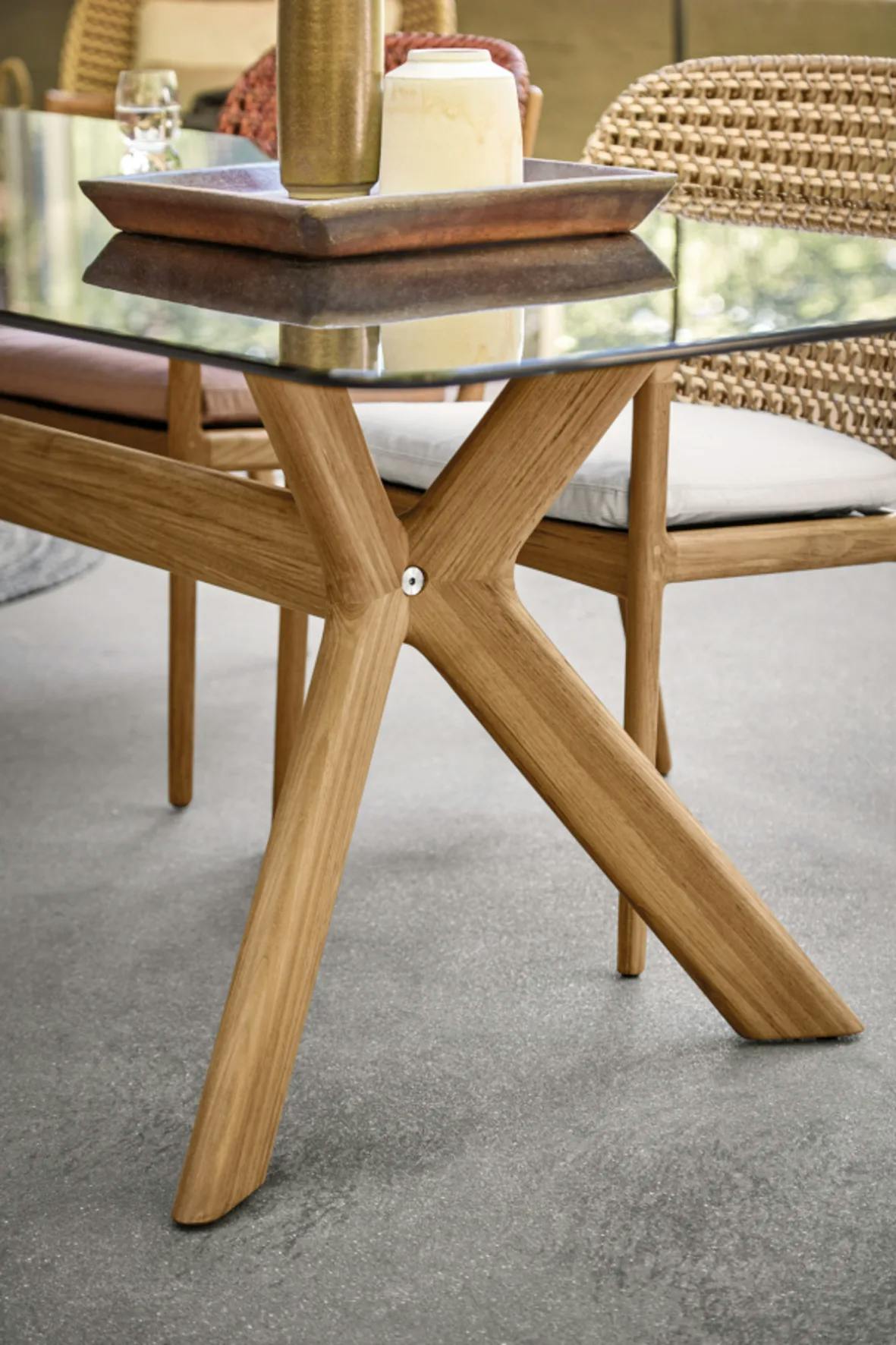X-Frame Dining Table | Kay Dining Armchairs