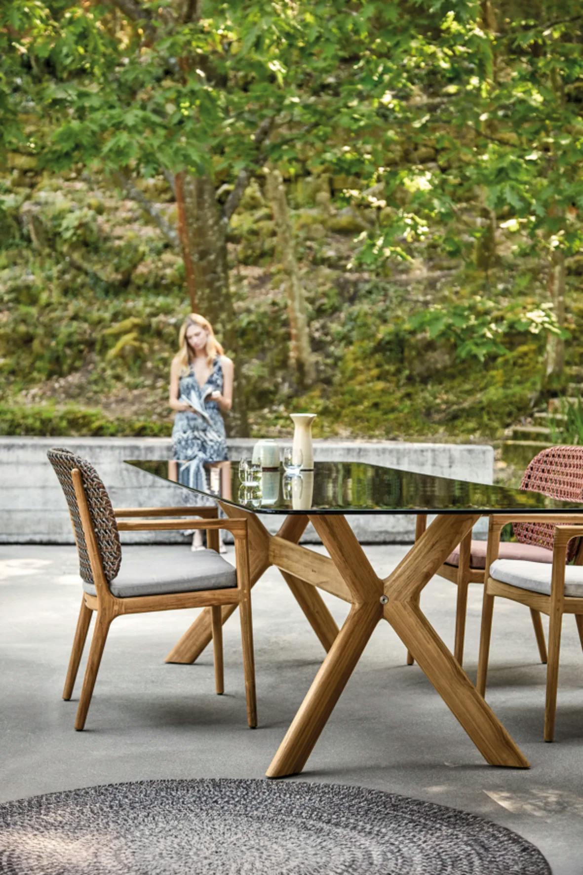 X-Frame Dining Table | Kay Dining Armchair