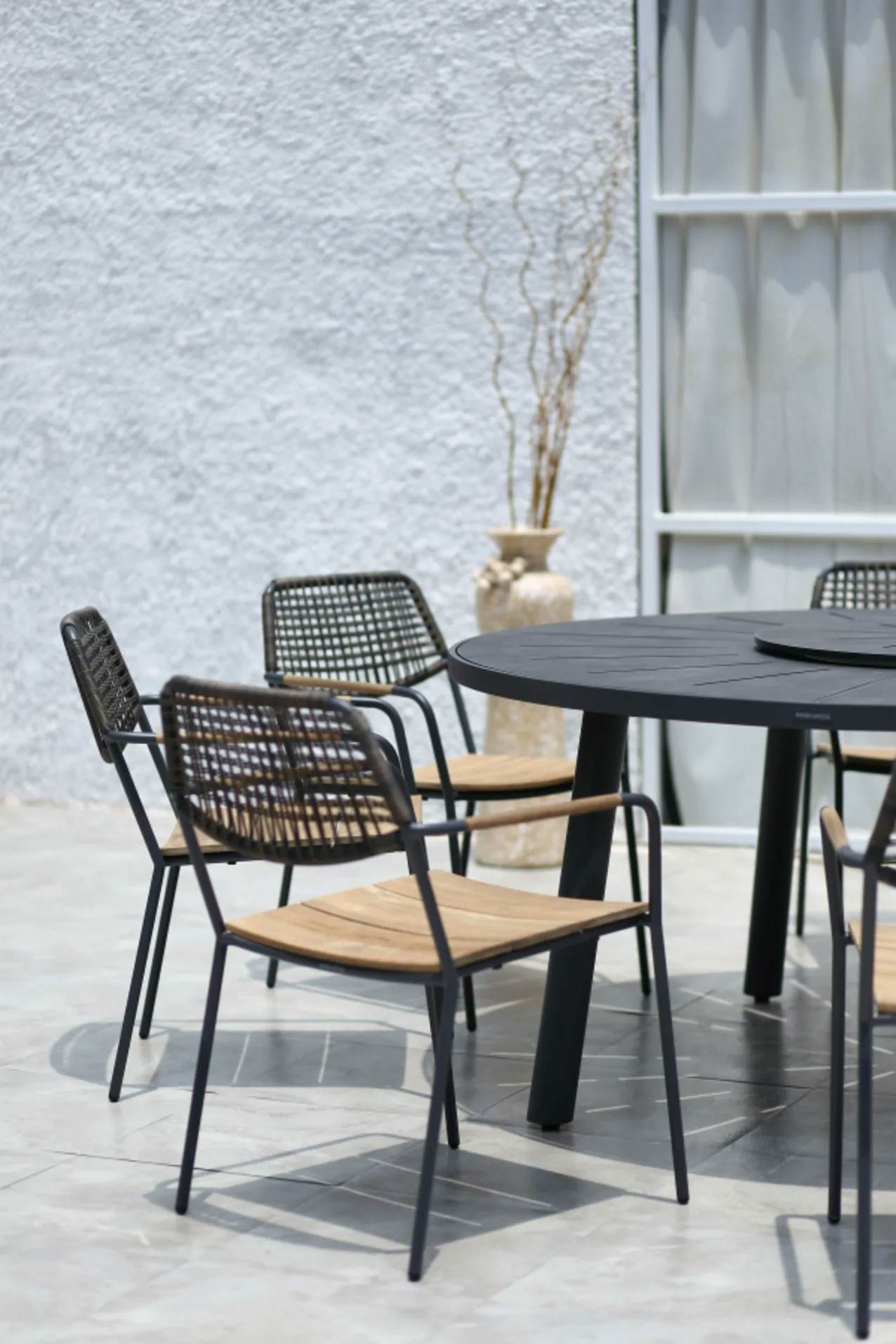 Meika Stacking Chair and HPL Round Table