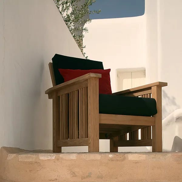 mission armchair with cushion