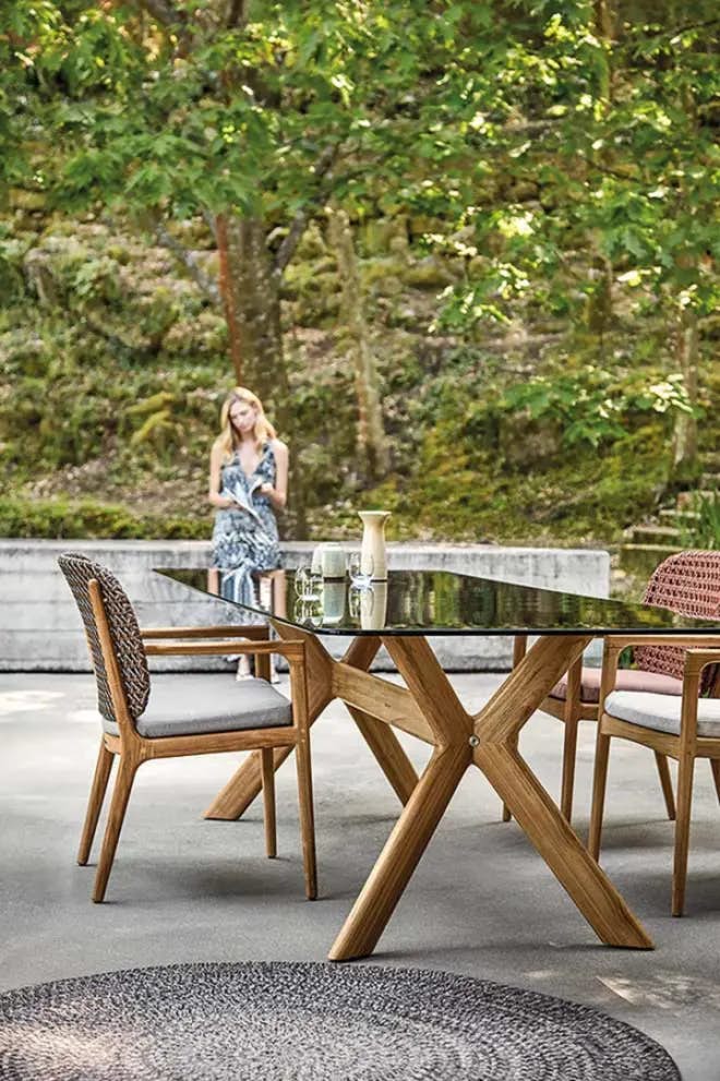 Kay Dining Armchair | X-Frame Dining Table