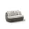 Ash Grey 2-Seater Curved Sofa