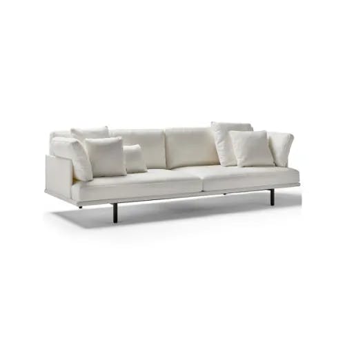 3-Seater Sofa | Gunmetal Frame | Bruma Nieve Cushions